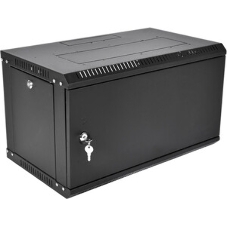 Шкаф коммутационный ЦМО (ШРН-9.500.1-9005) настенный 9U 600x529 мм пер. дв. металл 200 кг черный 470 мм 180 град.