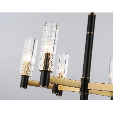 Люстра Ambrella light LH55511/6 BK/BS/CL черный/латунь/прозрачный E14*6 max 40W D570*760