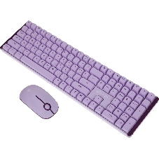 Комплект клавиатура+мышь AULA AC306 беспроводной, USB, 1600 DPI, сиреневый