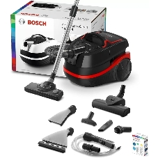 Пылесос моющий Bosch BWD421POW черный/красный, 2100 Вт, уборка сухая/влажная, пылесборник контейнер 2,5 л