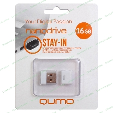 Флешка USB QUMO 16Gb, NANO QM16GUD-NANO-W белый