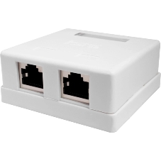 Розетка компьютерная Suprlan 10-0308-1 наклад. RJ45 2 кат. 5E FTP белый