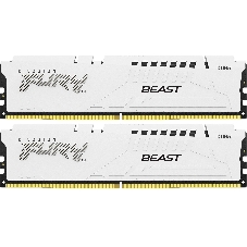 Оперативная память Kingston Fury Beast, DDR5, 32Gb (2x16Gb), 6000MHz, CL30, DIMM, с радиаторами, белый