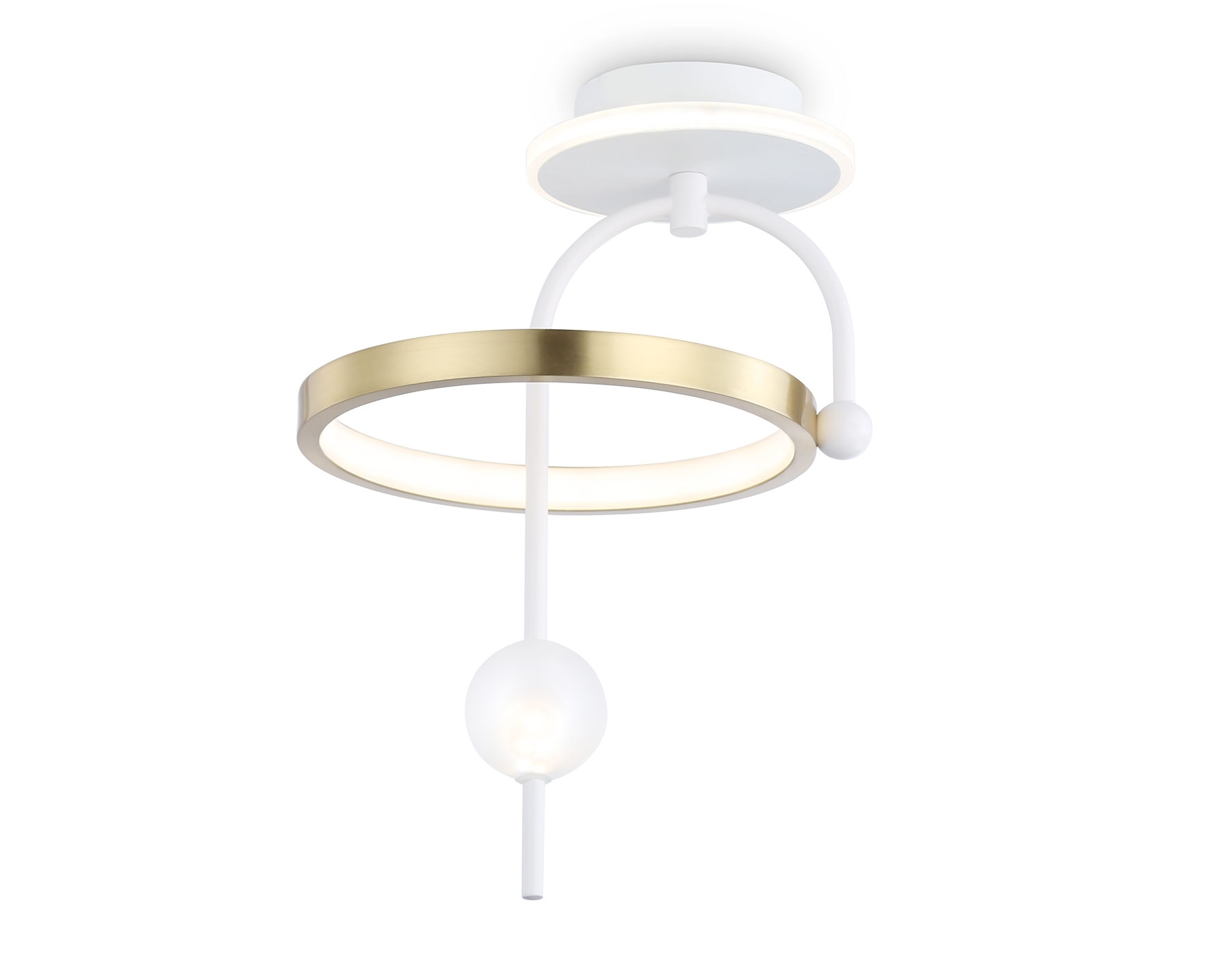 Светильник Ambrella light FL66422 WH/GD белый/золото 3000K/4200K/6400K 15W 240*220*347.7 (Без ПДУ)