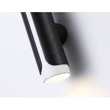 Светильник Ambrella light TN51617/2 BK/WH черный/белый GU10/2 D58*195*82