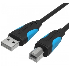 Кабель Vention USB 2.0 AM/BM - 3 м. черный VAS-A16-B300