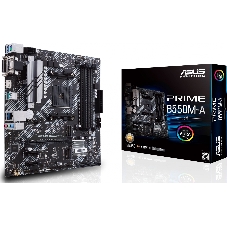 Материнская плата ASUS PRIME B550M-A/CSM, AM4, AMD B550, 4xDDR4, 4xSATA, 2xM.2, 1xPCIe 4.0 x16, 1xPCIe 3.0 x16, 2xPCIe 3.0 x1, 1xVGA, 1xDVI, 1xHDMI, 1x1Gb LAN, 2xUSB-A 10Gbps, 4xUSB-A 5Gbps, 3x3.5 мм, 7.1, mATX