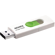 Флешка USB ADATA UV320 (AUV320-512G-RWHGN), 512Gb, USB 3.2 Gen1, R/W 100/30, белый/зеленый