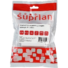 Розетка компьютерная Suprlan 10-0308-1 наклад. RJ45 2 кат. 5E FTP белый