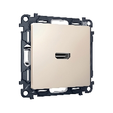 Комплект механизма розетки HDMI 2.0 ALFA Бежевый матовый 40V/500mA 2.0GHz 5-18Gbit/s QUANT (AP3340, VM222) MA334010