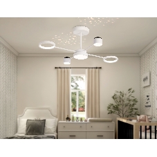 Потолочный светодиодный светильник с пультом Ambrella light FL51631/4+1 WH белый 3000K-6400K 48W 910*745*300 (ПДУ ИК)