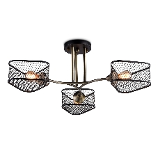 Светильник Ambrella light TR80171/3 SB/BK бронза/черный E27/3 max 40W D600*215