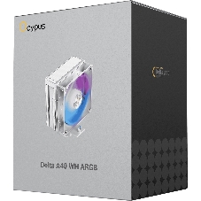 Кулер для процессора Cooler Ocypus Delta A40 WH ARGb белый 120мм алюминий+медь 2000rpm 29db 4-pin 220W 156мм