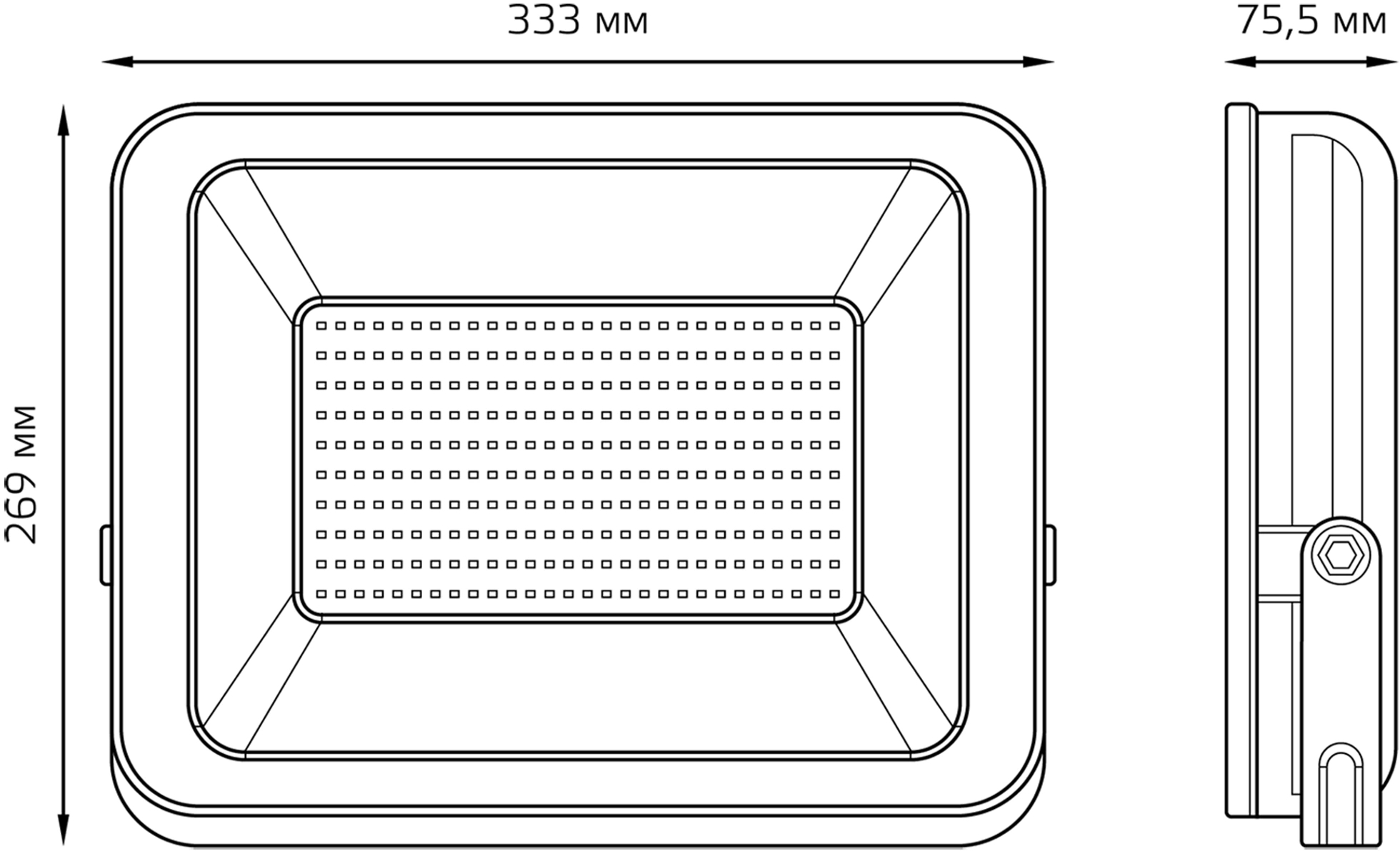 Прожектор светодиодный Gauss Elementary 200Вт 6500К IP65 17000лм ПРОМО G2 черный