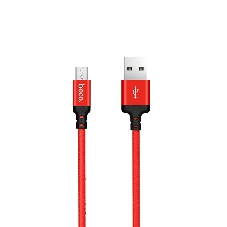 Кабель HOCO X14 USB 2.0, AM/microBM, красно-черный, 1м