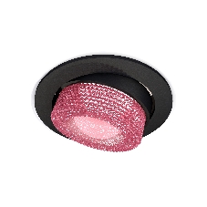 Комплект встраиваемого поворотного светильника Ambrella light XC7652062 SBK/PI черный песок/розовый MR16 GU5.3 (C7652, N7193)