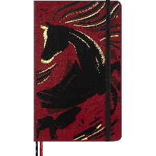Блокнот Moleskine LIMITED EDITION ГОД ЛОШАДИ LECNYHRSQP060B 130х210мм обложка текстиль 176стр. линейка бордовый