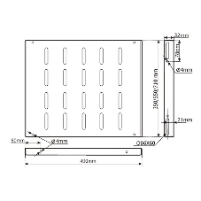 Полка стационарная Lanmaster TWT-RACK2-S4-6/80 нагр.:80кг. 19