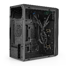 Компьютерный корпус Minitower ExeGate mEVO-7803 (mATX, без БП, 2*USB+1*USB 3.0, HD аудио, черный, 2 вент. 12см с RGb подсветкой)