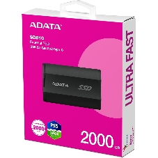 Внешний SSD ADATA SD810, 2TB, USB 3.2 Gen 2x2 Type-C, R/W 2000/2000, черный