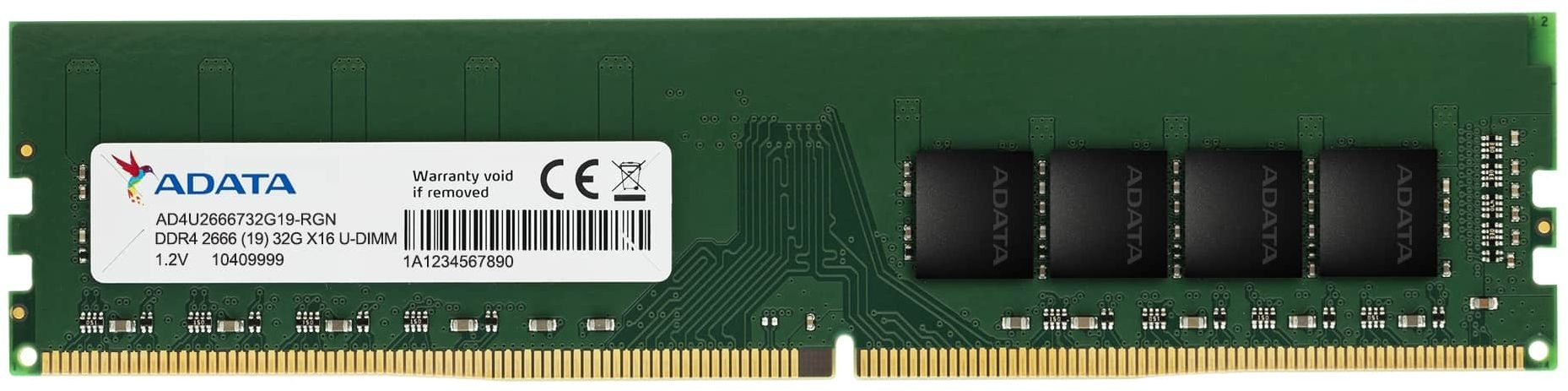 Оперативная память ADATA Premier, DDR4, 8GB (1x8GB), 2666MHz, CL19, DIMM