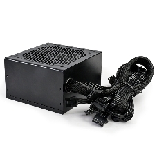 Блок питания PCCOOLER KF650, 650W 80 PLUS White (ATX, ATX 2.4, Non-modular, 1x24(20+4)pin 550мм, 1xCPU*2 8(4+4)pin 610+150мм, 2xPCIe 8(6+2)pin 510мм, 2xSATA*3+MOLEX4pin*1 450+150+150+150мм, Active, 120x120мм, 140x150x86мм, APFC, OVP, SCP, OPP (140-160%, 2ms delay))