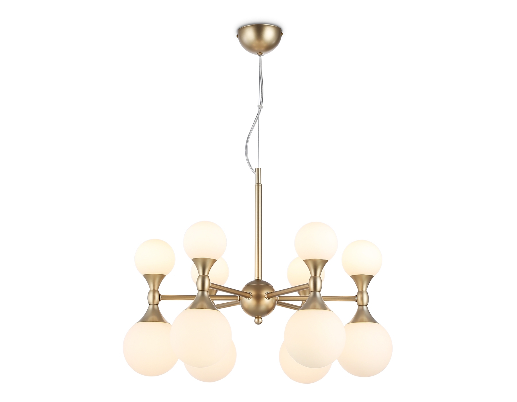 Люстра Ambrella light LH51050/12 GD/FR золото/белый матовый G9*12 max 28W D550*450