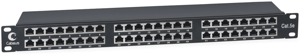 Патч-панель Cabeus PLHD-48-Cat.5e-SH-Dual IDC-1U 19