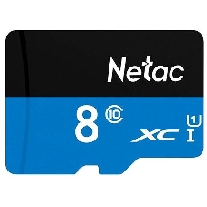 Флеш карта microSDHC 8Gb Netac P500 NT02P500STN-008G-S (без SD адаптера) 80Mb/s