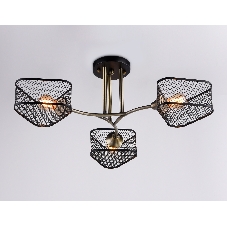 Светильник Ambrella light TR80171/3 SB/BK бронза/черный E27/3 max 40W D600*215