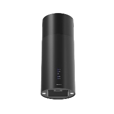 Вытяжка Kuppersberg TUBA 35 B, цилиндрическая, островная, 35 см, электронное кнопочное управление, таймер, отвод/рециркуляция, 3 скорости, производительность 850 м3/ч, LED освещение, обратный клапан, уровень шума 68 дБ, угольный фильтр CF110 (опция), цвет черный