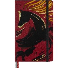 Блокнот Moleskine LIMITED EDITION ГОД ЛОШАДИ LECNYHRSQP060B 130х210мм обложка текстиль 176стр. линейка бордовый