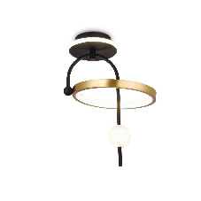 Светильник Ambrella light FL66424 BK/GD черный/золото 3000K/4200K/6400K 15W 240*220*347.7 (Без ПДУ)