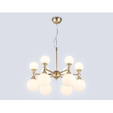 Люстра Ambrella light LH51050/12 GD/FR золото/белый матовый G9*12 max 28W D550*450