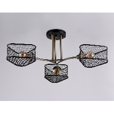 Светильник Ambrella light TR80171/3 SB/BK бронза/черный E27/3 max 40W D600*215