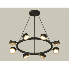 Светильник Ambrella light XB9198152/8 SBK/PYG черный песок/золото желтое полированное GX53 (C9198, N8124)