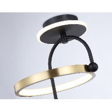 Светильник Ambrella light FL66424 BK/GD черный/золото 3000K/4200K/6400K 15W 240*220*347.7 (Без ПДУ)