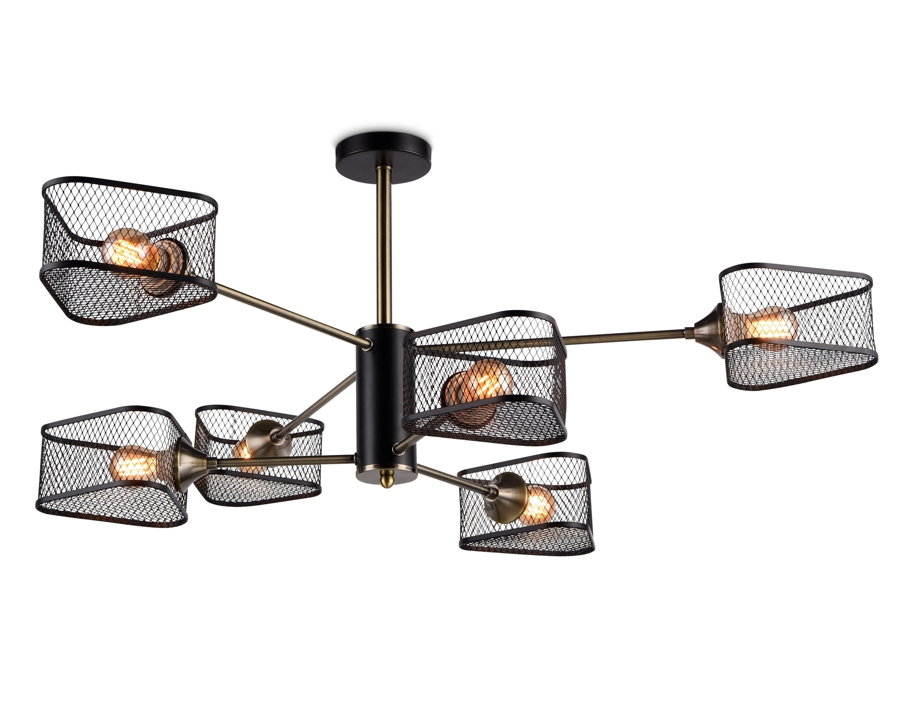 Светильник Ambrella light TR80172/6 SB/BK бронза/черный E27/6 max 40W D950*375
