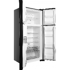 Холодильник Hitachi R-W660PUC7 GBK черный двухкамерный 396/144л морозилка сверху, No Frost, Side by Side