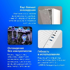 Компьютерный корпус Montech AIR 100 LITE белый без БП mATX 2x120мм 1xUSB 2.0 2xUSB 3.0 audio bott PSU