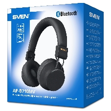 Беспроводные/проводные наушники Sven AP-B710MV черный, полноразмерные, Bluetooth + Jack 3.5 мм, складная конструкция, до 22 ч