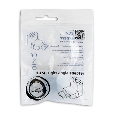 Переходник Cablexpert HDMI-HDMI 19F/19M, угловойсоединитель 90 градусов, золотые разъемы (A-HDMI90-FML)