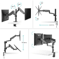 Кронштейн (держатель) ONKRON G140 для двух мониторов 13