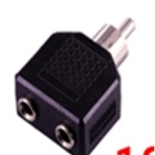 Разетвитель RCA (тюльпан) папа на 2 miniJack мама 1 канал