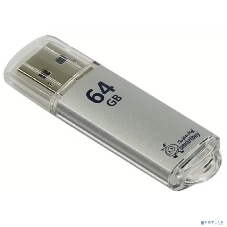 Флешка USB Smartbuy V-CUT SILVER (SB64GbVC-S3), 64Gb, USB 3.0, R/W 75/25, серебристый