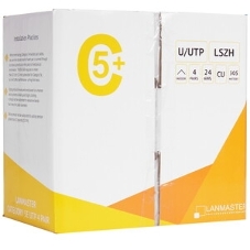 Кабель информационный Lanmaster LAN-5EUTP-PT-LSZH-BL cat.5e UTP 4 пары 24AWG LSZH внутренний 305м синий