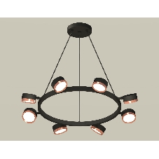 Светильник Ambrella light XB9198153/8 SBK/PPG черный песок/золото розовое полированное GX53 (C9198, N8126)