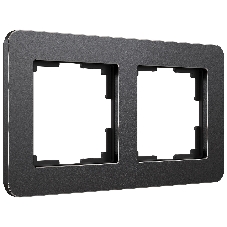Рамка на 2 поста Platinum (черный алюминий) W0022608