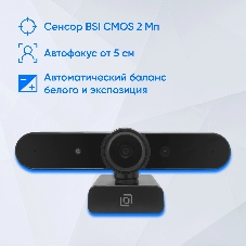 Веб-камера OKLICK OK-C031FH 1920x1080, 30 кадр/с, USB Type-A, микрофон (шумоподавление), автоматическая фокусировка, универсальное крепление