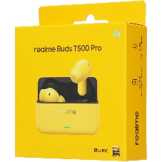Наушники TWS Realme Buds T500 Pro желтый, внутриканальные, Bluetooth, активное шумоподавление, до 56 ч